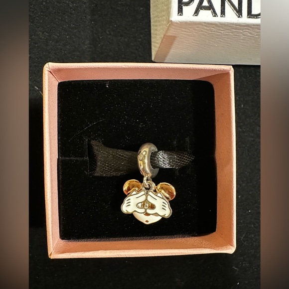 NEW Pandora Mickey Mouse Bracelet Charm Sterling Silver 14k Rose Gold plating - Picture 5 of 5